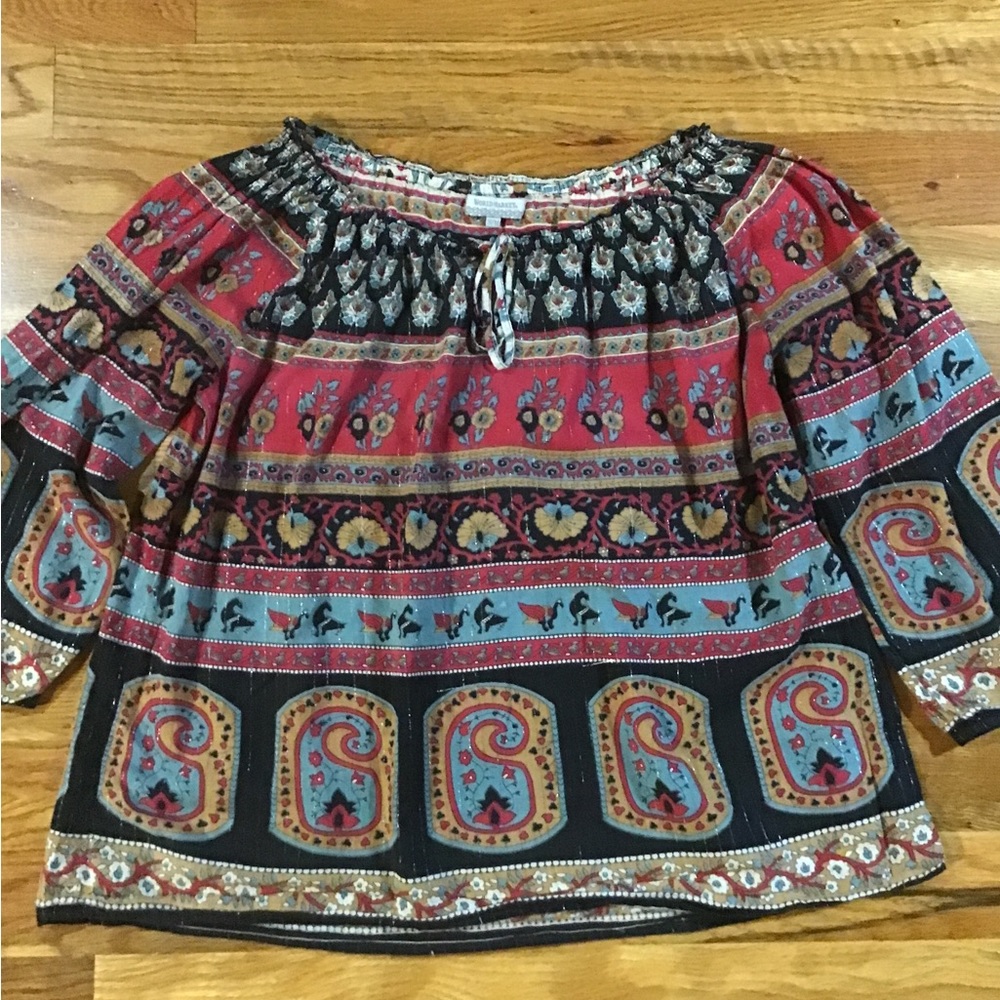 Women’s size medium world market, BoHo top/blouse